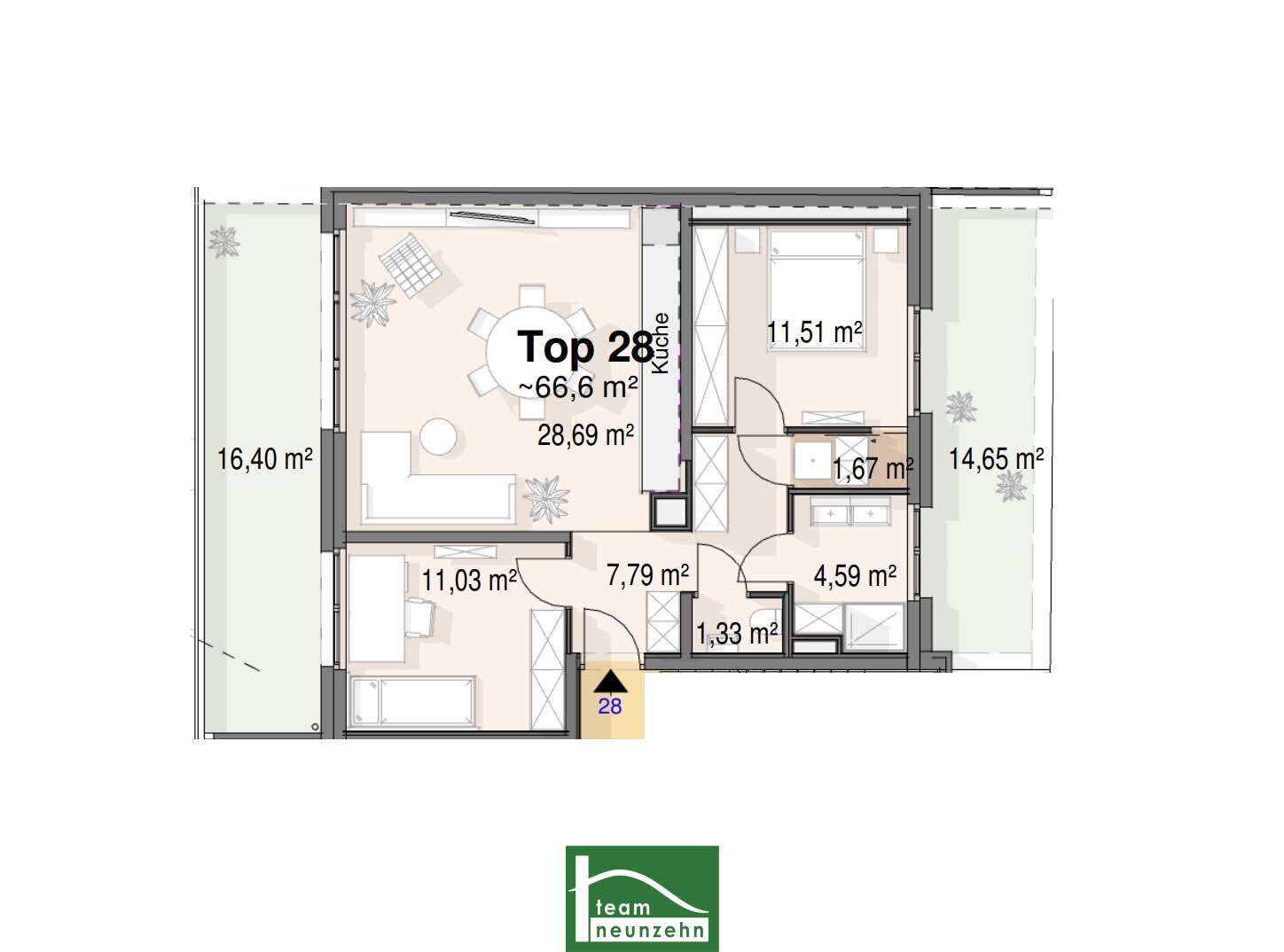 Wohnung zum Kauf 365.000 € 3 Zimmer 66,7 m²<br/>Wohnfläche 2.<br/>Geschoss Bahnhofstraße 22 Strasshof an der Nordbahn 2231