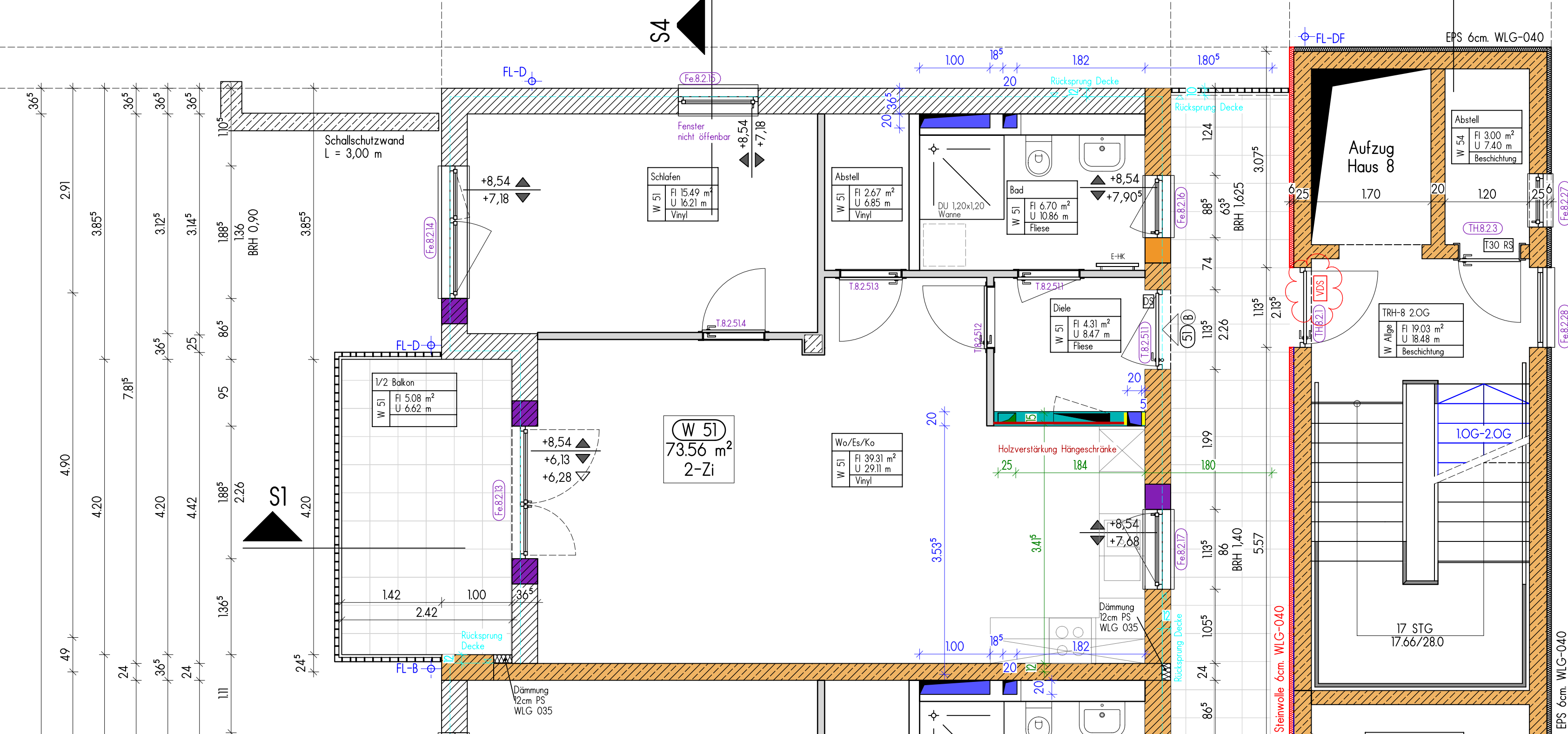 Wohnung zur Miete 850 € 2 Zimmer 73,6 m²<br/>Wohnfläche 2.<br/>Geschoss ab sofort<br/>Verfügbarkeit Unterer Kirschbaumweg 8 Rain Rain 86641