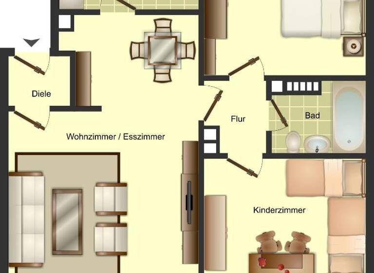 Wohnung zur Miete 855 € 3,5 Zimmer 71,3 m² 2. Geschoss frei ab 25.04.2026 Iserlohner Straße 1 Rath Düsseldorf 40472