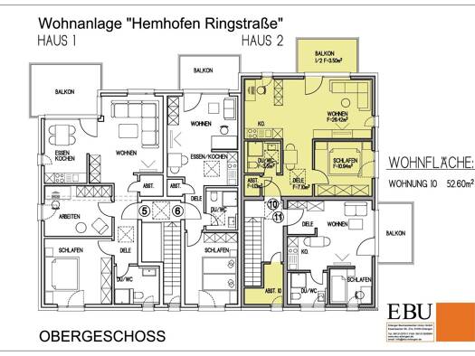 Wohnung zur Miete 750 € 2 Zimmer 52,6 m² 1. Geschoss frei ab sofort Ringstraße 6 Hemhofen Hemhofen 91334