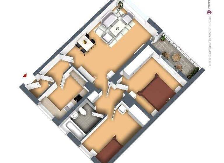 Wohnung zur Miete 459 € 2 Zimmer 54,1 m² 2. Geschoss Karl-Arnold-Straße 9 Lüttringhausen Remscheid 42899