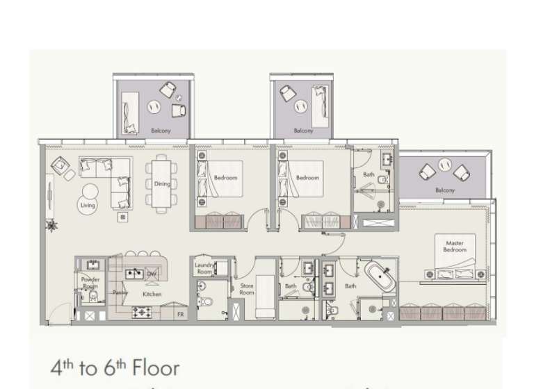 Wohnung zum Kauf 2.801.246 € 5 Zimmer 188 m² Dubai