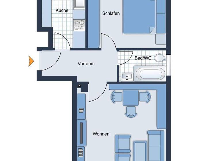 Wohnung zum Kauf 200.000 € 2 Zimmer 48 m² Bad Cannstatt Stuttgart 70372