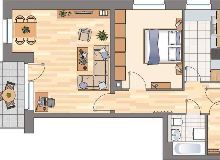 Wohnung zur Miete 579 € 2 Zimmer 61,4 m² 3. Geschoss Breedlandweg 2 Mürwik Flensburg 24944