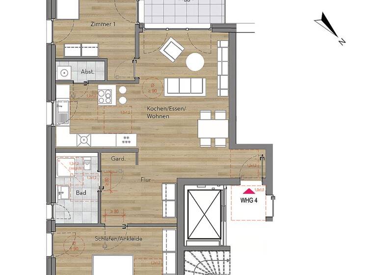Wohnung zum Kauf - Erstbezug provisionsfrei 679.100 € 3 Zimmer 86 m² Lottbeker Feld 35 Volksdorf Hamburg 22359