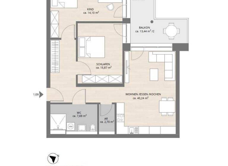 Wohnung zur Miete 1.585 € 3 Zimmer 85,8 m² 1. Geschoss frei ab sofort Innenstadt Fürth 90762