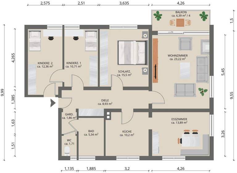 Wohnung zum Kauf 249.000 € 5 Zimmer 106 m² EG Straßdorf Schwäbisch Gmünd / Straßdorf 73529