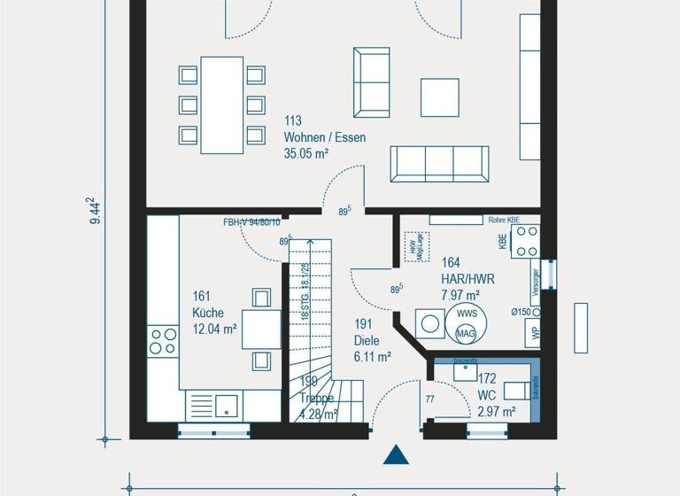 Einfamilienhaus zum Kauf 575.750 € 3 Zimmer 119,7 m² 441,5 m² Grundstück Zehlendorf Berlin-Steglitz 14129