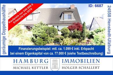 Doppelhaushälfte zum Kauf 249.000 € 4 Zimmer 109 m² 347 m² Grundstück Henstedt-Ulzburg 24558