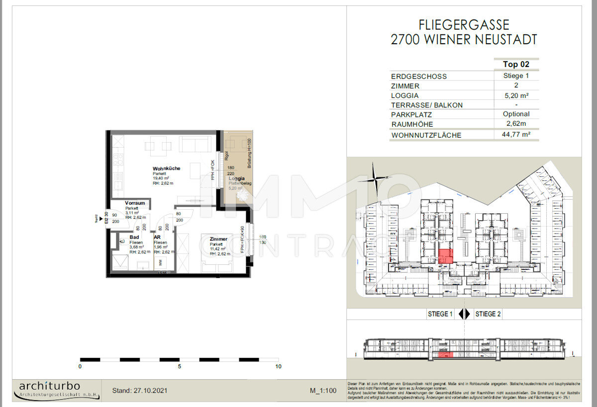 Wohnung zum Kauf 148.151 € 2 Zimmer 38,7 m²<br/>Wohnfläche EG<br/>Geschoss Wiener Neustadt 2700