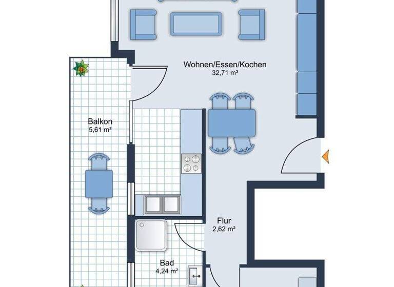 Wohnung zum Kauf 370.000 € 2 Zimmer 61,2 m² EG Mainz-Kostheim 55246