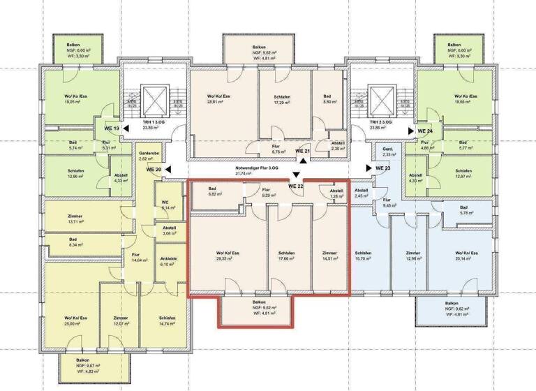 Wohnung zum Kauf provisionsfrei als Kapitalanlage geeignet 400.368 € 3 Zimmer 83,4 m² Zeitzer Straße 2 Löbstedt Jena 07743
