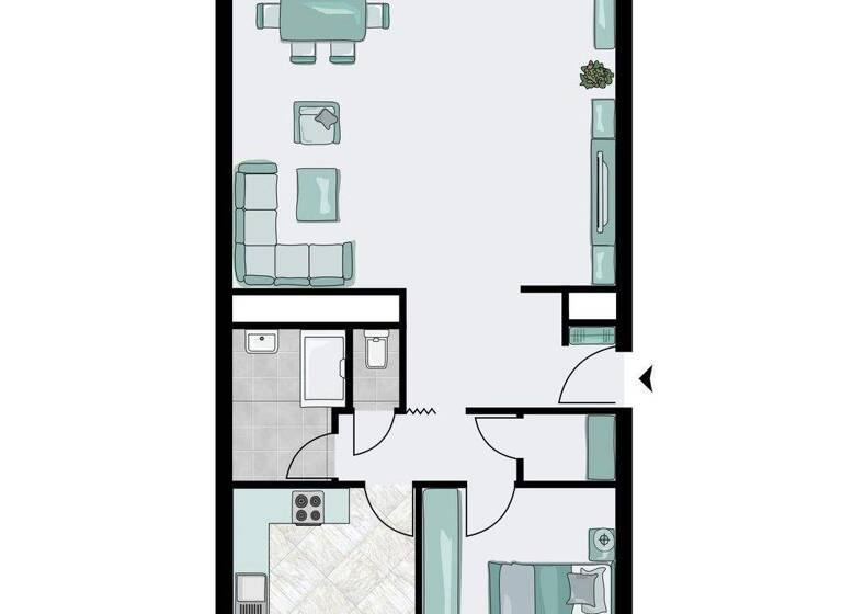 Wohnung zum Kauf 235.000 € 3,5 Zimmer 80,4 m² 15. Geschoss Asemwald Stuttgart 70599
