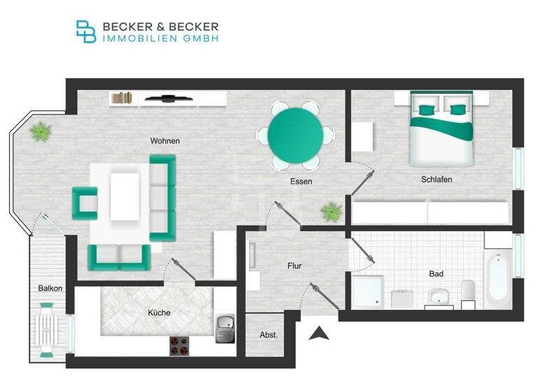 Wohnung zum Kauf 350.000 € 2 Zimmer 70 m² 2. Geschoss Niehl Köln 50735