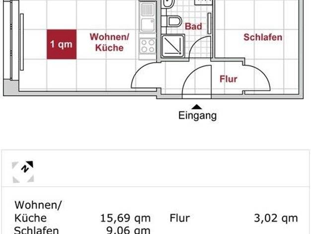 Wohnung zur Miete 341 € 2 Zimmer 39,2 m² 7. Geschoss frei ab sofort Prohliser Allee 29 Prohlis-Süd Dresden 01239