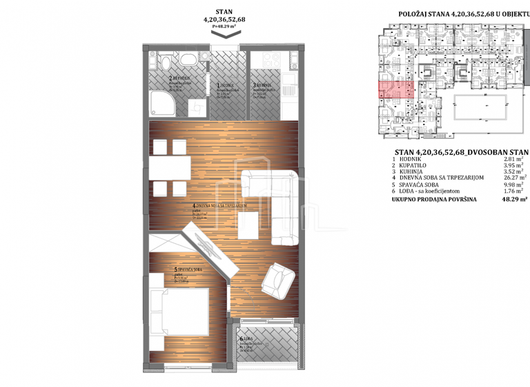 Wohnung zur Miete 2 Zimmer 3. Geschoss Sarajevo 71000
