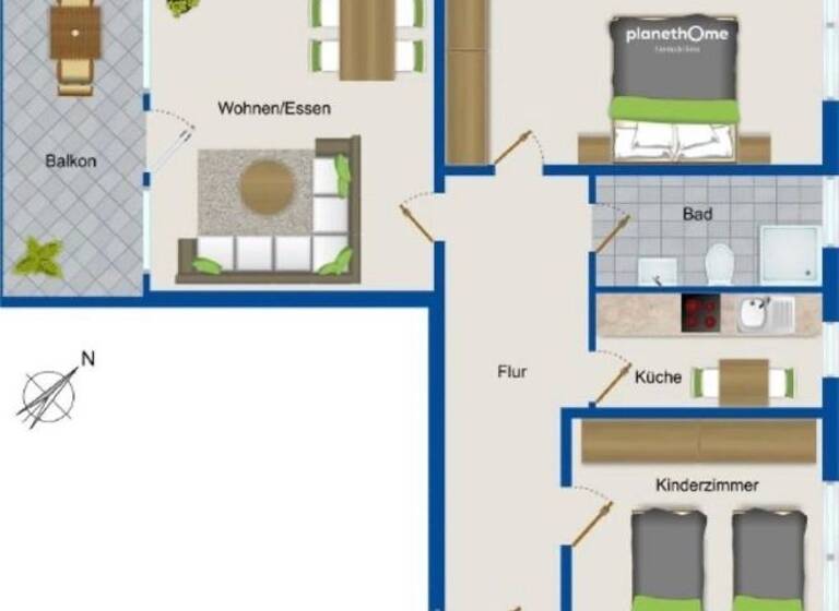 Wohnung zur Miete 1.325 € 3 Zimmer 73 m²<br/>Wohnfläche Degerloch Stuttgart / Degerloch 70597