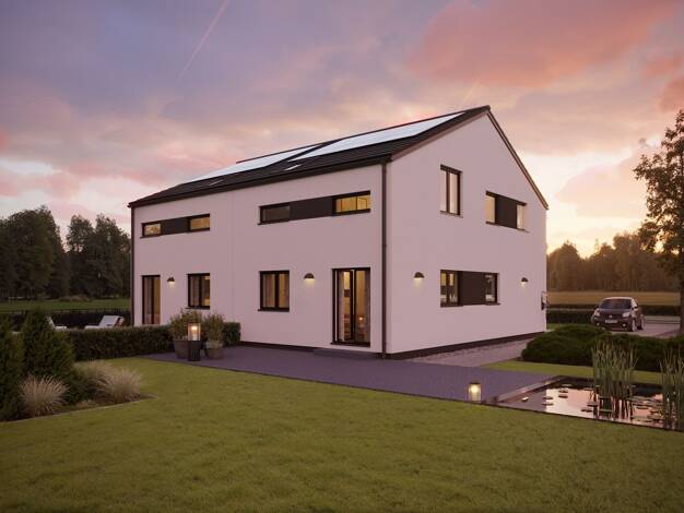 Doppelhaushälfte zum Kauf provisionsfrei 325.667 € 4 Zimmer 115 m² 580 m² Grundstück Hohenweiden Schkopau 06258