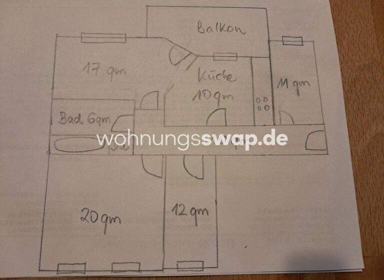 Wohnung zur Miete Tauschwohnung 580 € 4 Zimmer 90 m² 2. Geschoss Gesundbrunnen Berlin 13187