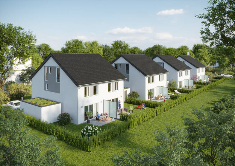 Doppelhaushälfte zum Kauf - Neubau provisionsfrei 449.900 € 5,5 Zimmer 135 m² 253 m² Grundstück Bienenweg - Au Illertissen / Au 89257