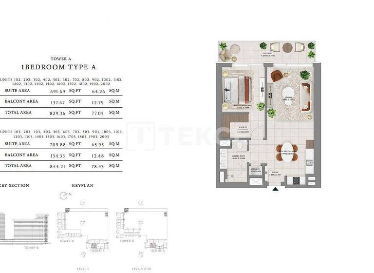 Studio zum Kauf 457.000 € 2 Zimmer 73 m² 6. Geschoss Dubai