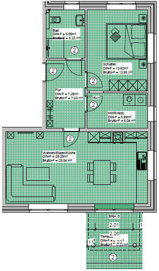 Wohnung zum Kauf 262.000 € 2 Zimmer 65,6 m²<br/>Wohnfläche Edewecht Edewecht 26188