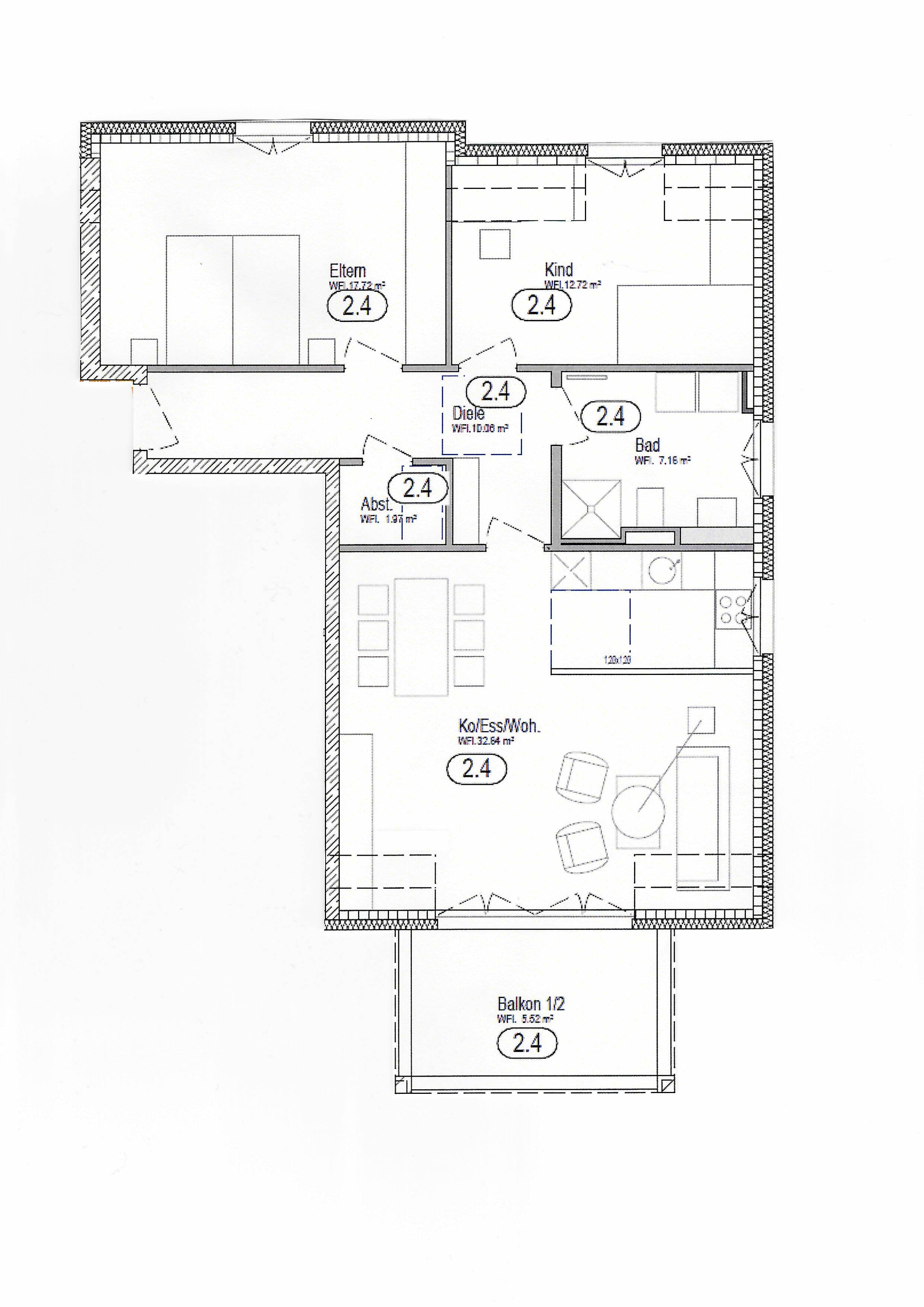 Wohnung zur Miete 1.200 € 3 Zimmer 88 m²<br/>Wohnfläche 2.<br/>Geschoss ab sofort<br/>Verfügbarkeit Abensberg Abensberg 93326