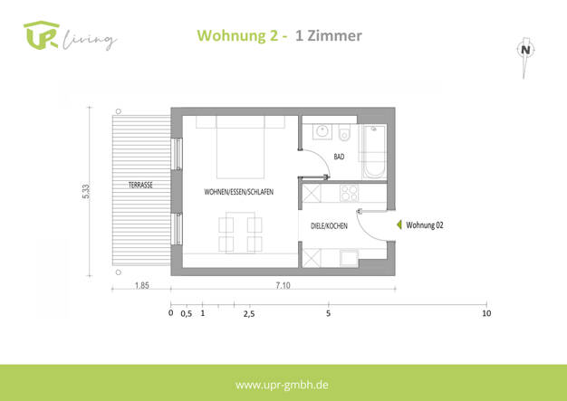 Wohnung zum Kauf 209.900 € 1 Zimmer 34,5 m² Burgstraße 6 Bönnigheim Bönnigheim 74357