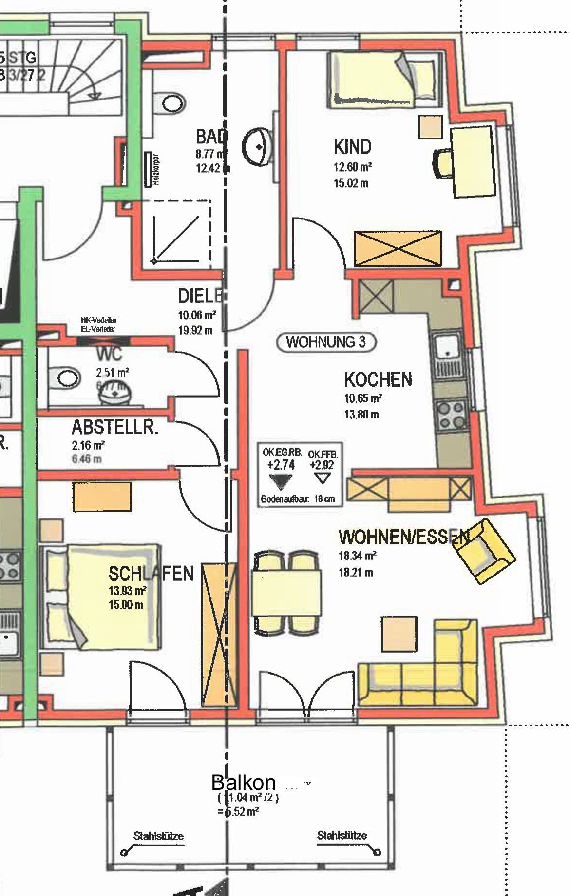 Wohnung zum Kauf provisionsfrei 494.500 € 3 Zimmer 83,1 m²<br/>Wohnfläche 1.<br/>Geschoss Endingen Endingen 79346