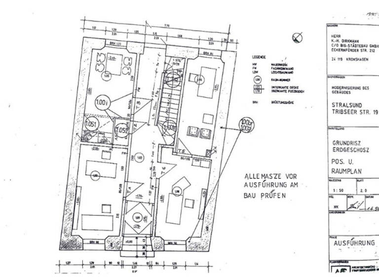 Bürofläche zur Miete 2.500 € 4 Zimmer 136 m² Bürofläche Tribseer Straße 19 Altstadt Stralsund 18439