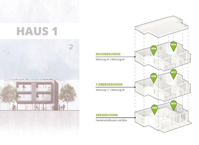 Wohnung zum Kauf provisionsfrei 294.861 € 2 Zimmer 63,4 m²<br/>Wohnfläche 1.<br/>Geschoss Duttlacher Weg 3 Kirrlach Waghäusel 68753