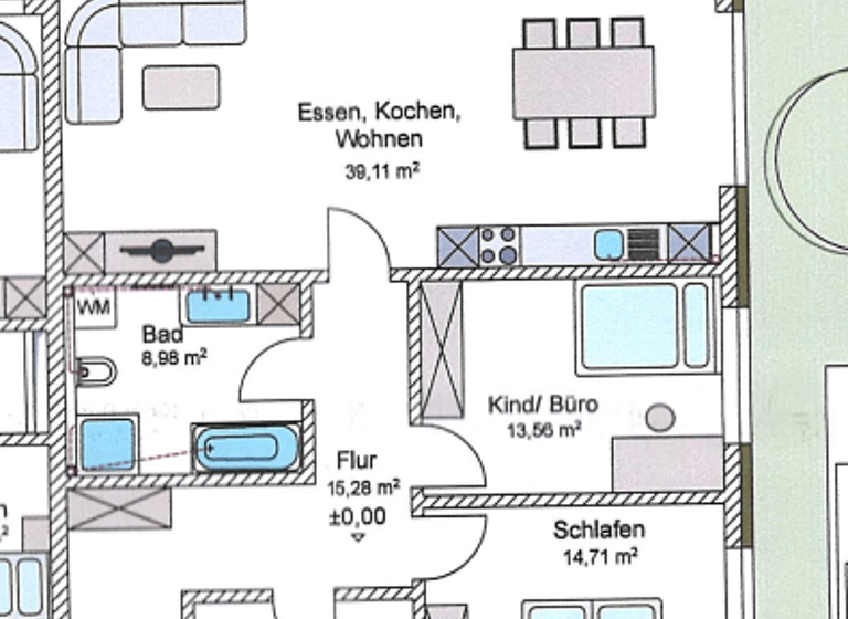 Wohnung zur Miete 1.077 € 3 Zimmer 97,8 m² frei ab 01.05.2026 Kettelerstraße 6 Reischach 84571