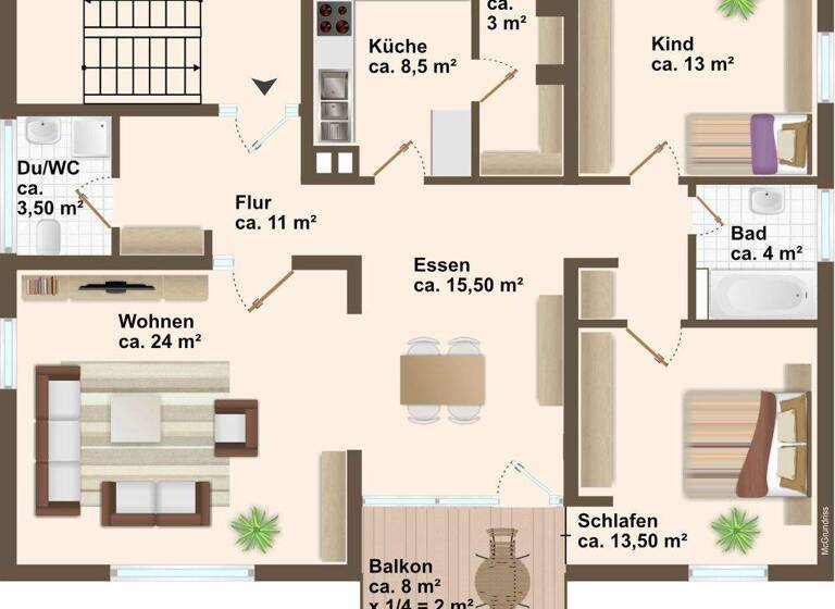Wohnung zur Miete 1.115 € 3,5 Zimmer 97 m² 1. Geschoss frei ab 01.05.2026 Jungingen Ulm 89081