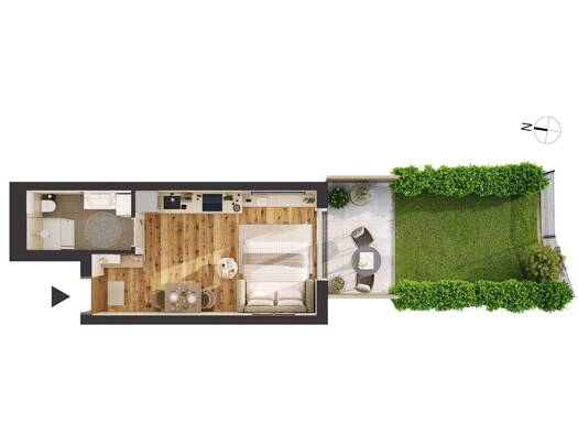 Wohnung zum Kauf - Erstbezug provisionsfrei 299.000 € 1 Zimmer 26,3 m² EG Alois-Schrott-Straße 18 Arzl Innsbruck 6020