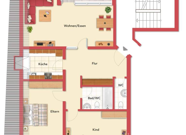 Wohnung zum Kauf 285.000 € 3 Zimmer 77 m² 4 Geschosse frei ab sofort Reutlinger Straße 24 Metzingen 72555