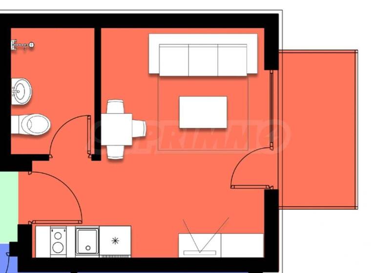 Studio zum Kauf 77.198 € 1 Zimmer 35,1 m² Sveti Vlas