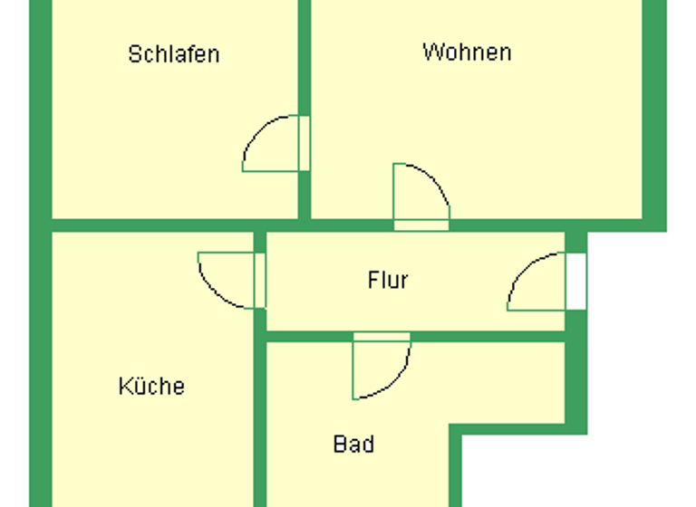 Wohnung zur Miete 300 € 2 Zimmer 54 m² 3. Geschoss frei ab sofort Hauptstraße Innenstadt Riesa 01589