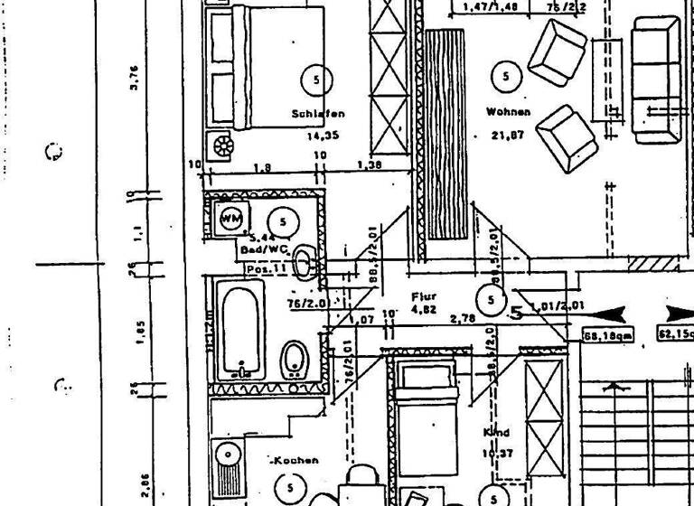 Wohnung zum Kauf 77.499 € 3 Zimmer 69 m² 2. Geschoss frei ab sofort Leibnitzstraße 9 Sonnenberg Chemnitz 09130
