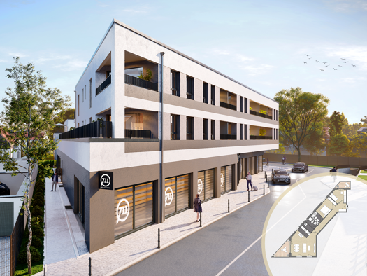 Wohnung zum Kauf - Erstbezug provisionsfrei 495.000 € 3 Zimmer 89,6 m² 2. Geschoss frei ab sofort Im Nex 5 Hattersheim 65795