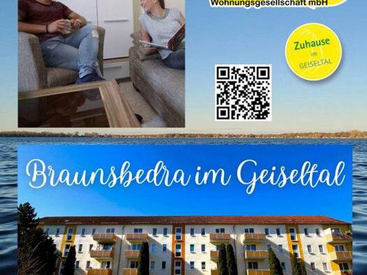 Wohnung zur Miete 298 € 2 Zimmer 49,6 m² EG frei ab 01.02.2026 Merseburger Straße 35 Lunstädt Braunsbedra 06242
