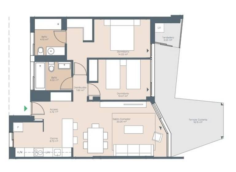 Wohnung zum Kauf - Erstbezug 606.000 € 3 Zimmer 97,8 m² 2. Geschoss Palmanova 07181