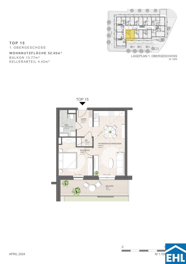 Wohnung zum Kauf 256.034 € 2 Zimmer 52,5 m²<br/>Wohnfläche 1.<br/>Geschoss Franz-Liszt-Gasse Neusiedl am See 7100