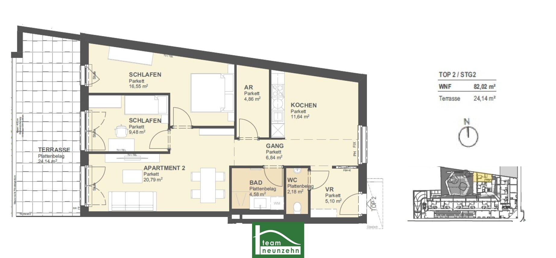 Wohnung zum Kauf provisionsfrei 451.301 € 4 Zimmer 82,1 m²<br/>Wohnfläche EG<br/>Geschoss Tokiostraße 5 Wien 1220