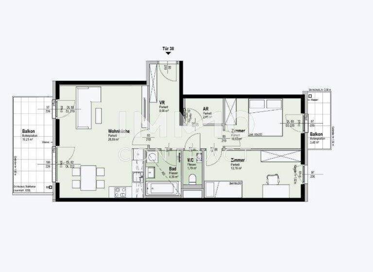 Wohnung zum Kauf - Erstbezug 527.300 € 3 Zimmer 68,8 m² 4. Geschoss Wien 1210