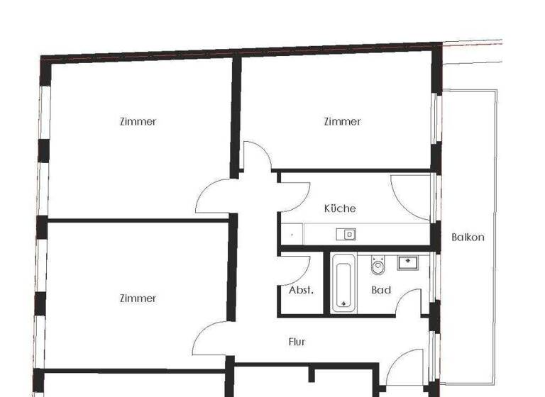 Wohnung zur Miete 1.045 € 3 Zimmer 86,9 m² 2. Geschoss An der Fleischbrücke 2 Lorenz Nürnberg 90403