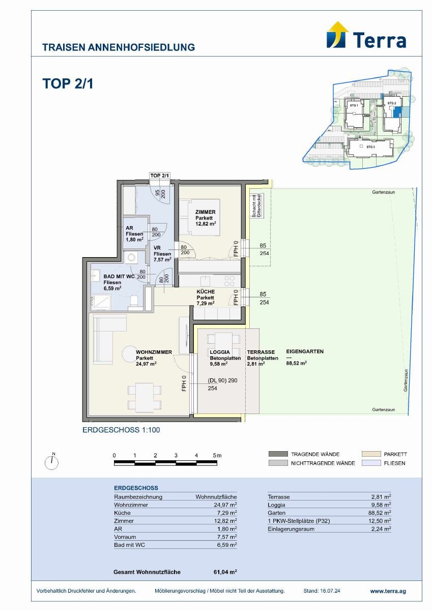 Wohnung zur Miete 795 € 2 Zimmer 61 m²<br/>Wohnfläche 01.09.2026<br/>Verfügbarkeit Traisen 3160