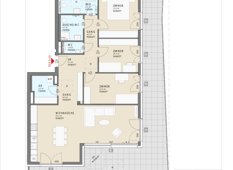 Penthouse zum Kauf - Erstbezug 830.000 € 4 Zimmer 113 m² 7. Geschoss Kohldorfer Straße 96 St. Martin Klagenfurt am Wörthersee 9020