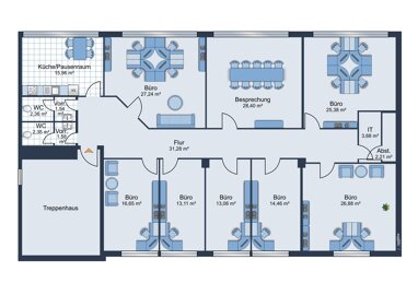 Praxisfläche zur Miete 2.526,86 € 8 Zimmer 235,9 m² Bürofläche Walle Bremen 28219