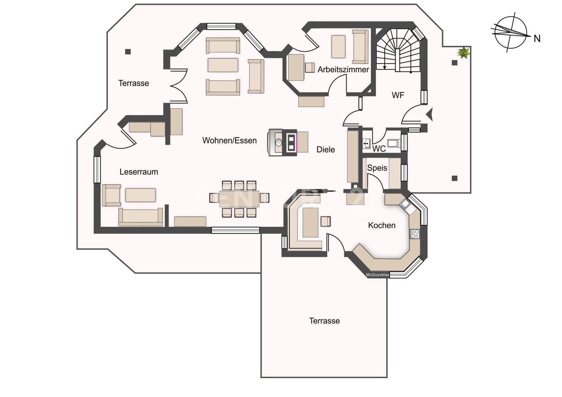 Einfamilienhaus zur Miete 3.000 € 6 Zimmer 260 m²<br/>Wohnfläche 822 m²<br/>Grundstück Königstädten Rüsselsheim 65428