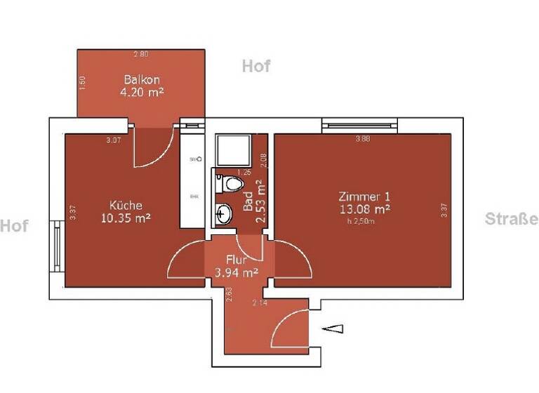 Studio zur Miete 425 € 1 Zimmer 32,4 m² frei ab sofort Hohenstaufenring 114 Innenstadt Minden 32427